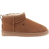 Warmbat Durack Enkellaarsjes Plat - Cognac - Maat 38