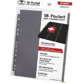 Ultimate Guard Strony z kieszeniami 18-pocket - Szare (10 sztuk)
