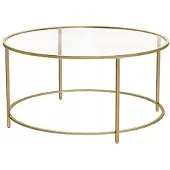 Leobert Table D'appoint - - Doré/Transparent - 84 X 45,5 Cm