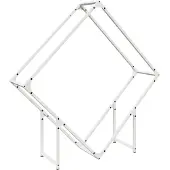 vidaXL Étagère à bois de chauffage Blanc 100x25x100 cm Acier laminé à froid