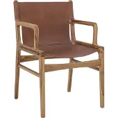 Bloomingville Fauteuil Ollie | Marron | Cuir | 82050203