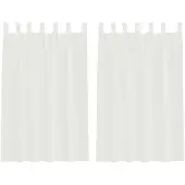 vidaXL Voile Rideaux avec passants 2 pcs. Blanc 140x175 cm