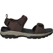 SKECHERS pour homme. 205112 Sandales Relaxed Fit Tresmen Ryer Brown (46), Marron, Plat, Velcro, Casuel