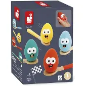Janod Jeu d'anniversaire Jeu d'adresse Course aux ufs Jouets en bois