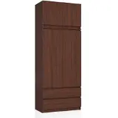 Akord Armoire Surmeuble 2 Portes 2 Tiroirs Wengé 90X51X234