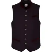 Spieth & Wensky Gilet folklorique 'Francesco' gris / rouge foncé