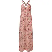 Ana alcazar Robe 'Wavea' vert / rose / rouge