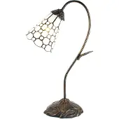 Clayre & Eef Lampe de table Tiffany 48 cm Marron Blanc Polyrésine