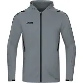 Jako Veste à capuche Challenge Femme - Gris pierre / Noir