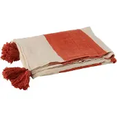 J-Line Plaid Beach Grooves Cotton Coral
