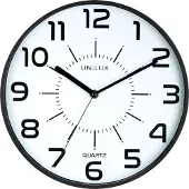 Unilux 400094281 Horloge murale POP - Ø 28 cm, mouvement à quartz silencieux, noir