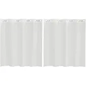 vidaXL Voile Rideaux avec illets 2 pcs. Blanc