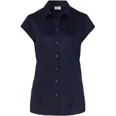 Desoto Slim Fit Blouse en jersey Bleu nuit, Unicolore