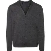 Maerz Merino Superwash Regular Fit Cardigan anthracite, Unicolore