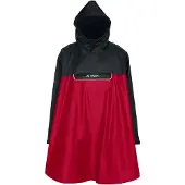 Vaude Bike Valero Waterproof Poncho Rouge,Noir 2XL Homme