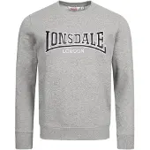 Lonsdale Sweat-shirt 'Berger LP181' bleu nuit / gris chiné / blanc