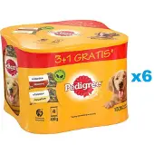 Pedigree Adult 24x400 g aliment complet humide pour chiens adultes en gelée de poulet et de bœuf
