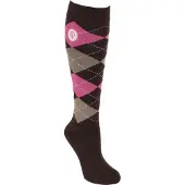Kerbl Unisexe, Chaussettes de sport, Chaussettes d'équitation Brescia (34 - 36), Pink, Marron