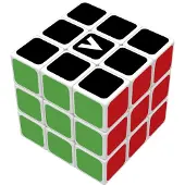 V-Cubes Cube Puzzle 3 White Flat Doré Enfants