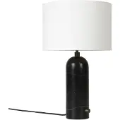 Gubi Gravity Lampe de Table Black marble | White Shade | Small
