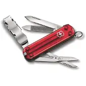 Victorinox Nail Clip 580, couteau suisse, rouge transparent
