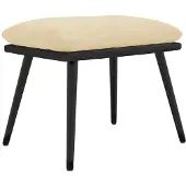 vidaXL Repose-pied Crème 45x29,5x35 cm Tissu et similicuir