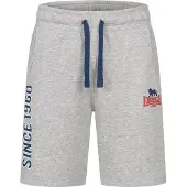 Lonsdale Pantalon de sport bleu foncé / gris chiné / rouge