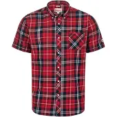 Lonsdale Brixworth Short Sleeve Shirt Rouge L Homme