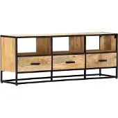 vidaXL Armoire TV 120x30x45 cm en bois massif de manguier