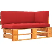 vidaXL Canapé d'angle de jardin en palettes Marron Miel Pin Imprégné