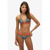 Superdry Femme Haut de Bikini Triangle Imprimé Green Taille: 42