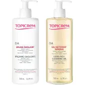 Topicrem Emollient Balm & Cleansing Gel 500ML Pack of 2
