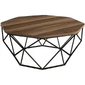 Skye Decor , Diamond- Diamond CAN, couleur noyer, tables basses, 38x90x90 cm, panneau de particules 100 % mélaminé