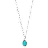 Ania Haie Chaîne Mixed Tidal Turquoise en argent