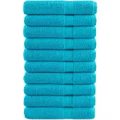 vidaXL Serviettes de qualité supérieure SOLUND 10 pcs turquoise