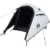vidaXL Tente de camping tunnel 2 personnes blanche foncée étanche à l'eau