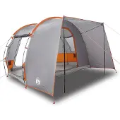 vidaXL Tente pour voiture 2 personnes Gris et orange Imperméable