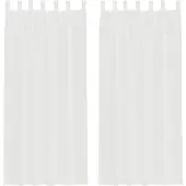vidaXL Voile Rideaux avec passants 2 pcs. Blanc 140x225 cm