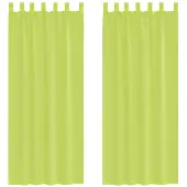 vidaXL Voile Rideaux avec patte 2 pcs. Vert pomme