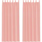 vidaXL Voile Rideaux avec passants 2 pcs. Rose 140x260 cm