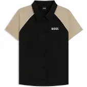 BOSS Haut Actif boutonné en tissu jacquard à monogrammes