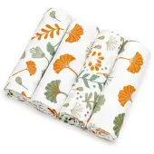 T-Tomi Cloth Diapers Ginkgo Leafs couches lavables 76x76 cm 4 pcs