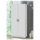 Molecule Armoire à vêtements Darcis 80cm à 2 portes - blanc
