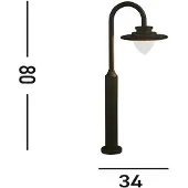 Searchlight Anthracite path lighting Texas 80cm