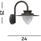 Searchlight Lampe murale classique Texas anthracite
