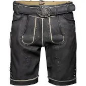 Krüger Collection Pantalon folklorique ' Kuno ' écru / gris foncé