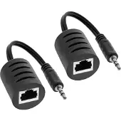 InLine 89002 Audio via RJ45 passif, 2x jack 3,5mm mâle / RJ45 femelle, max. 50m, pack de 2