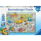 Ravensburger 100 pièces Kinder Puzzle XXL Véhicules dans la ville 10558