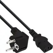 InLine Câble secteur (7 m), Câble d'alimentation, Noir