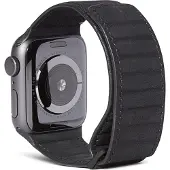 Decoded Apple Watch 42/44 mm Bracelet en Cuir Noir